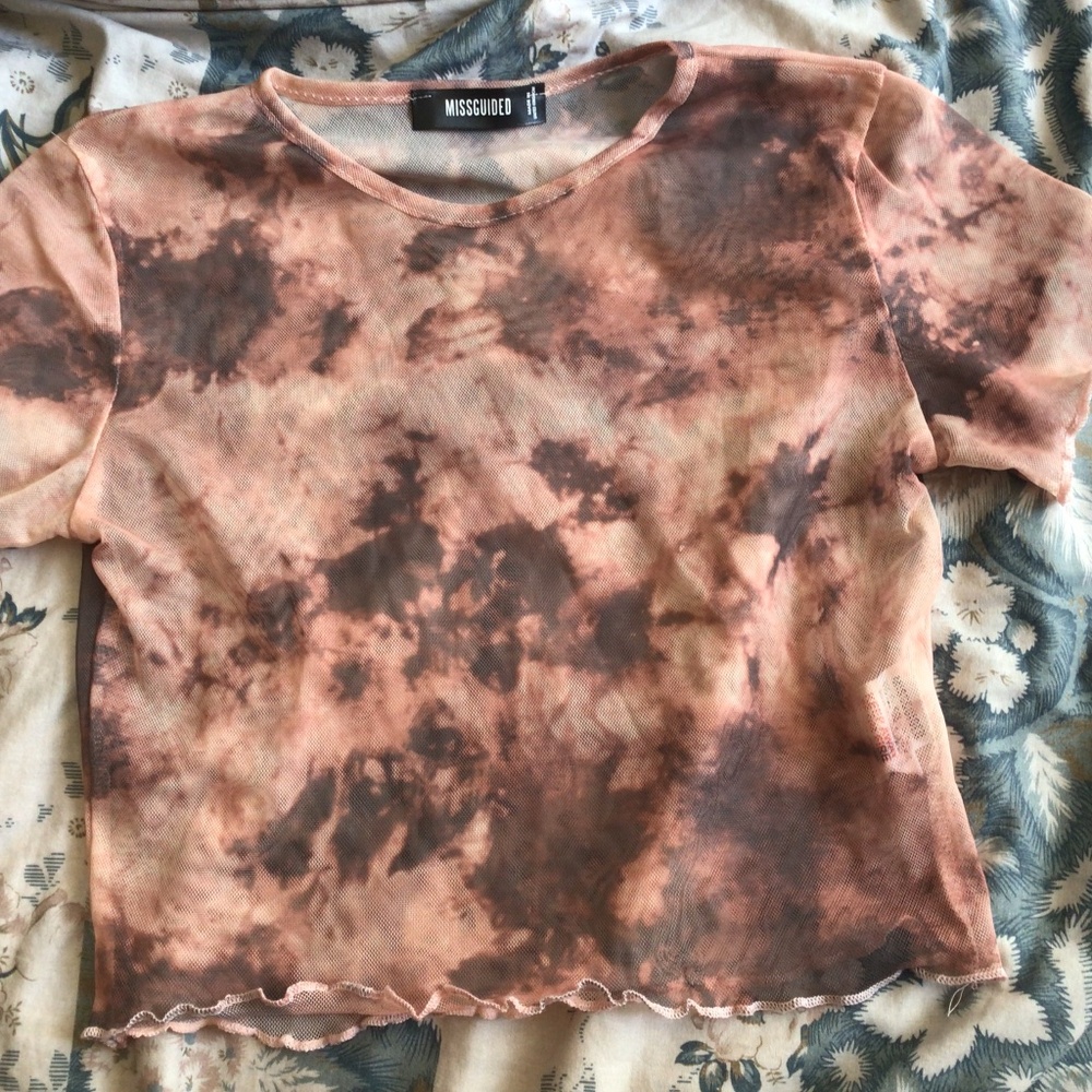 dye mesh crop top